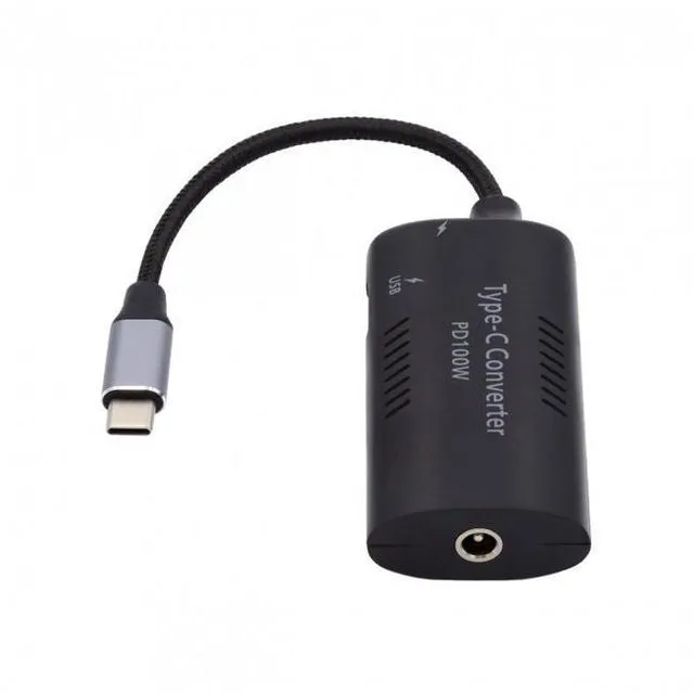 Alt view image 2 of 7 - WRIARICH DC Power 5.5x2.5mm 5.5x2.1mm Input to 100W Dual Type C USB-C and Type-A Output PD Emulator Trigger Charge Cable