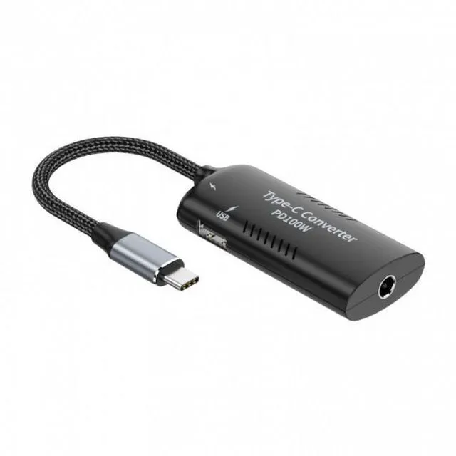 Main image of WRIARICH DC Power 5.5x2.5mm 5.5x2.1mm Input to 100W Dual Type C USB-C and Type-A Output PD Emulator Trigger Charge Cable