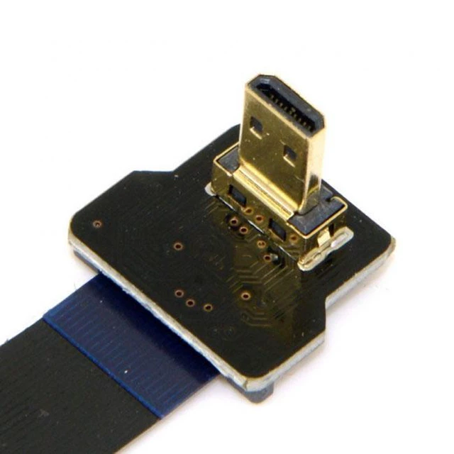 Alt view image 7 of 7 - WRIARICH CYFPV Up Angled 90 Degree FPV Micro HDMI Male to Mini HDMI Female FPC Flat Cable 10cm for FPV HDTV Multicopter Aerial Photography