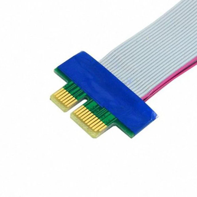 Alt view image 4 of 7 - WRIARICH PCI-E Express 1X Slot Riser Card Extender Extension Ribbon Flex Relocate Cable 20cm