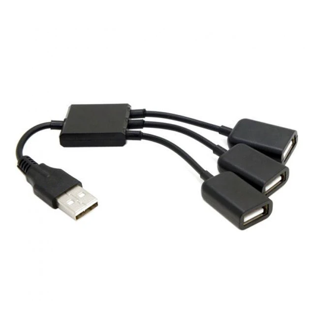 Alt view image 2 of 7 - WRIARICHU2-354 USB 2.0 to 3 Ports Hub Cable Bus Power 1 to 3 for Laptop Notebook PCMouseDiskPrinter