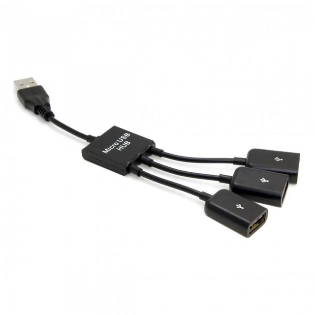 Alt view image 5 of 7 - WRIARICHU2-354 USB 2.0 to 3 Ports Hub Cable Bus Power 1 to 3 for Laptop Notebook PCMouseDiskPrinter