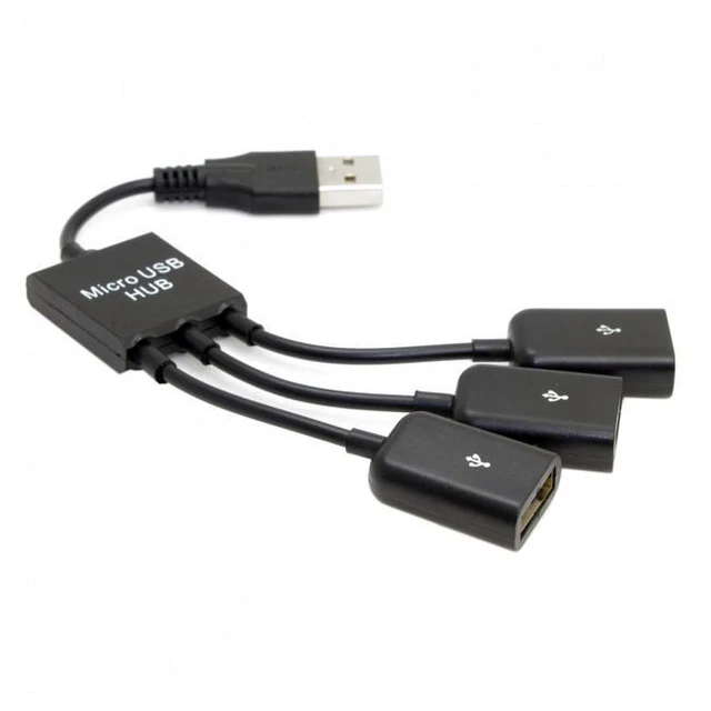 Alt view image 6 of 7 - WRIARICHU2-354 USB 2.0 to 3 Ports Hub Cable Bus Power 1 to 3 for Laptop Notebook PCMouseDiskPrinter