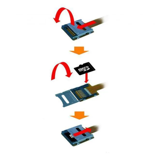 Alt view image 5 of 7 - WRIARICH EP-077 Micro SD TF Memory Card Kit Male to Female Extension Soft Flat FPC Cable Extender 10cm