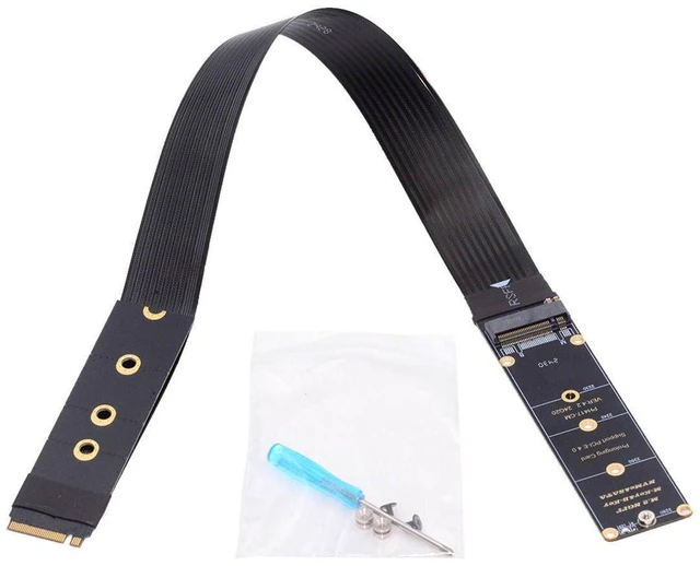Main image of WRIARICH NGFF M-Key NVME Male to Female Extension PCI Express Cable 30cm PCI-E 4.0 for Mainboard SSD 2230/2242/2260/2280