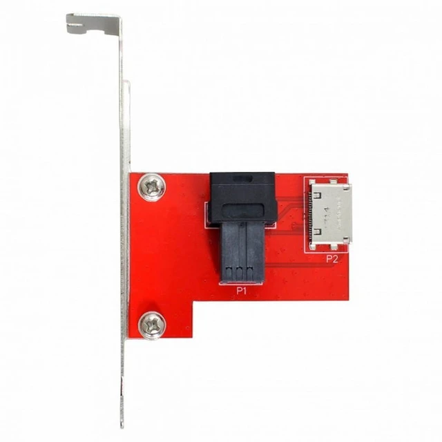 Alt view image 2 of 7 - WRIARICH PCI-Express 4.0 Mini SAS HD SFF-8643 to Oculink SFF-8611 SFF-8612 PCBA Female Adapter With Bracket