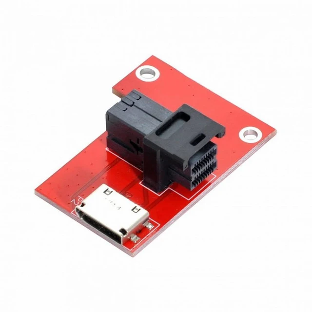 Alt view image 3 of 7 - WRIARICH PCI-Express 4.0 Mini SAS HD SFF-8643 to Oculink SFF-8611 SFF-8612 PCBA Female Adapter With Bracket