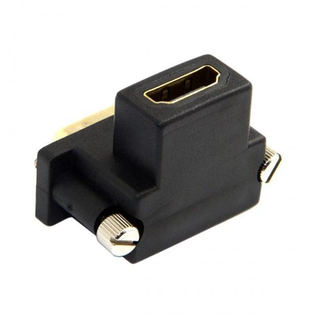 Main image of WRIARICH 90 Degree Down Angled DVI Male to HDMI Female Adapter for Computer & HDTV & Graphics Card