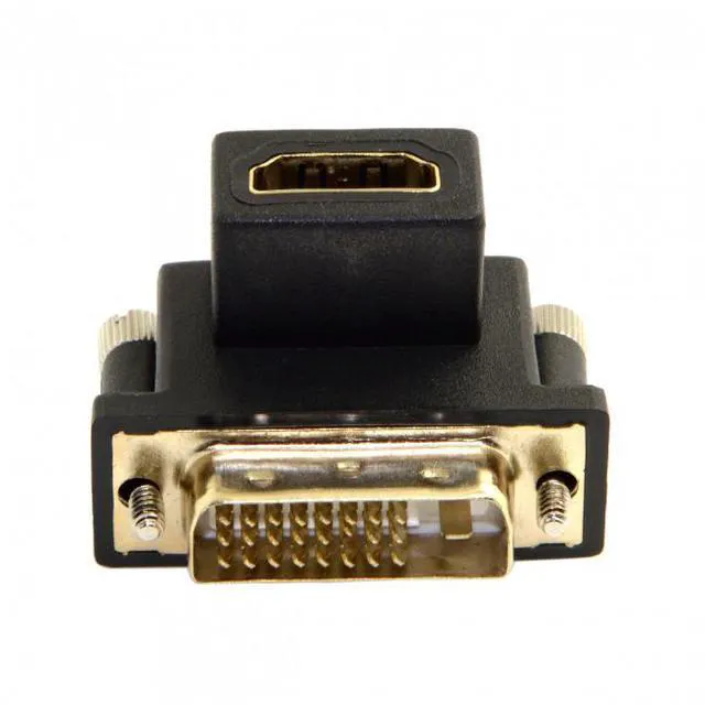 Alt view image 5 of 7 - WRIARICH 90 Degree Down Angled DVI Male to HDMI Female Adapter for Computer & HDTV & Graphics Card