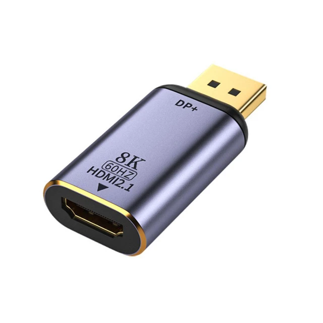 Alt view image 3 of 7 - WRIARICH DisplayPort 1.4 Source to HDMI 2.0 Display 8K 60hz UHD 4K DP to HDMI Male Monitor Adapter Connector