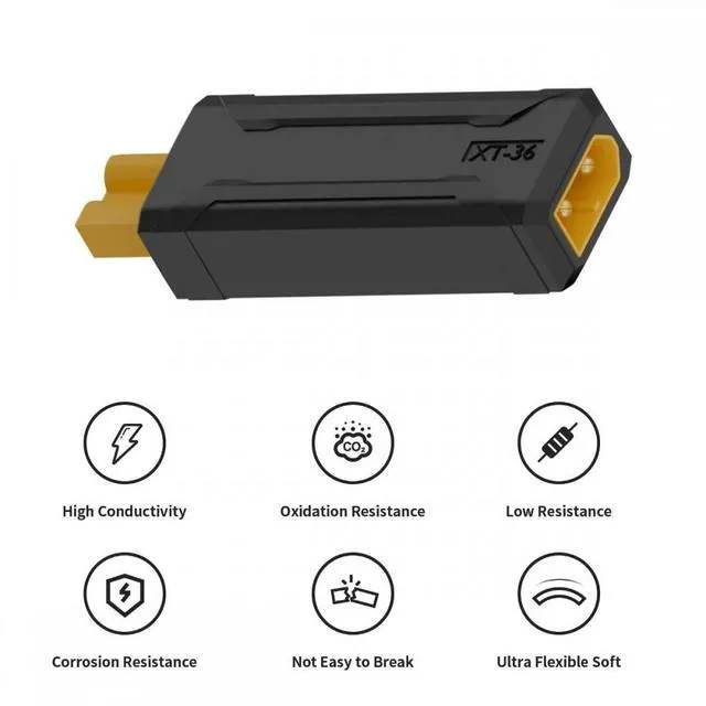 Alt view image 4 of 7 - WRIARICH Chenyang XT30 Male Protocol to XT30 Female Fast Charging Adapter for RC Lipo Battery Quadcopter Multicopter Aeromodelling