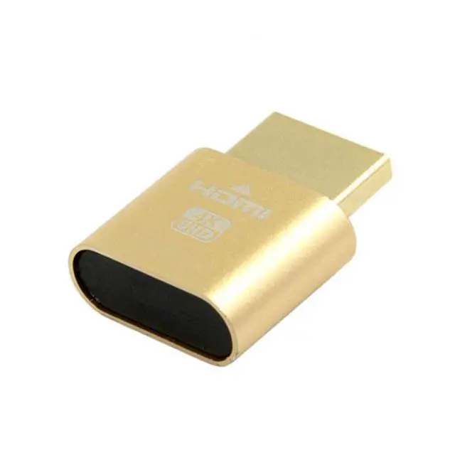 Alt view image 2 of 7 - WRIARICH HD-034 CY Virtual Display Adapter HDMI 1.4 DDC EDID Dummy Plug Headless Ghost Display Emulator 1920x1080p@60Hz