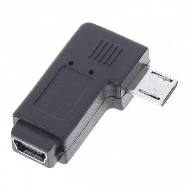 Alt view image 5 of 7 - WRIARICH 90 Degree Right Angled Mini USB Female to Micro USB Male Data Sypc Power Adapter