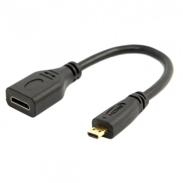 Alt view image 6 of 7 - WRIARICH HD-031 D Type Micro HDMI 1.4 Male to Mini HDMI 1.4 Female C Type Extension Cable 10cm for Laptop PC HDTV