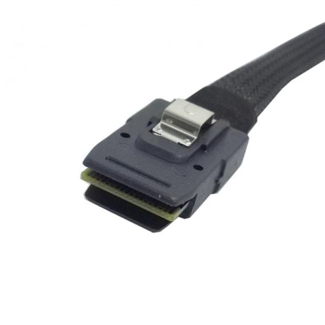 Alt view image 2 of 7 - WRIARICH 1m SFF-8087 Mini SAS 4i 36 Pin to 36Pin Right 90 Degree Angled Cable SF-031-1.0M