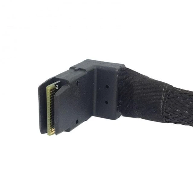 Alt view image 4 of 7 - WRIARICH 1m SFF-8087 Mini SAS 4i 36 Pin to 36Pin Right 90 Degree Angled Cable SF-031-1.0M
