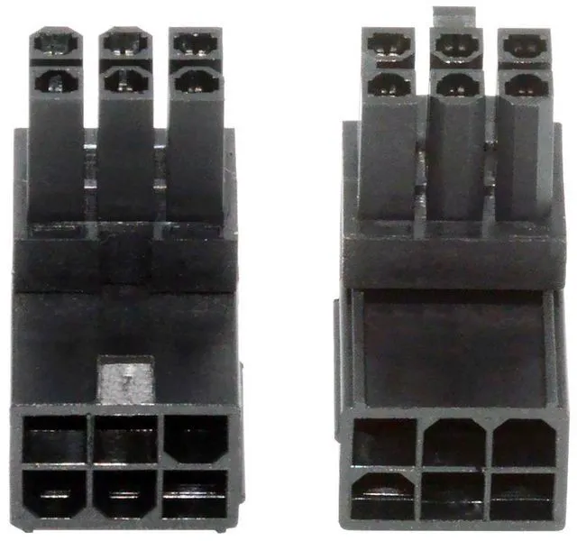 Main image of WRIARICH 2pcs/lot ATX 6Pin Male to Female 90 Degree Up Down Angled Power Header Adapter for GPU Graphics Card