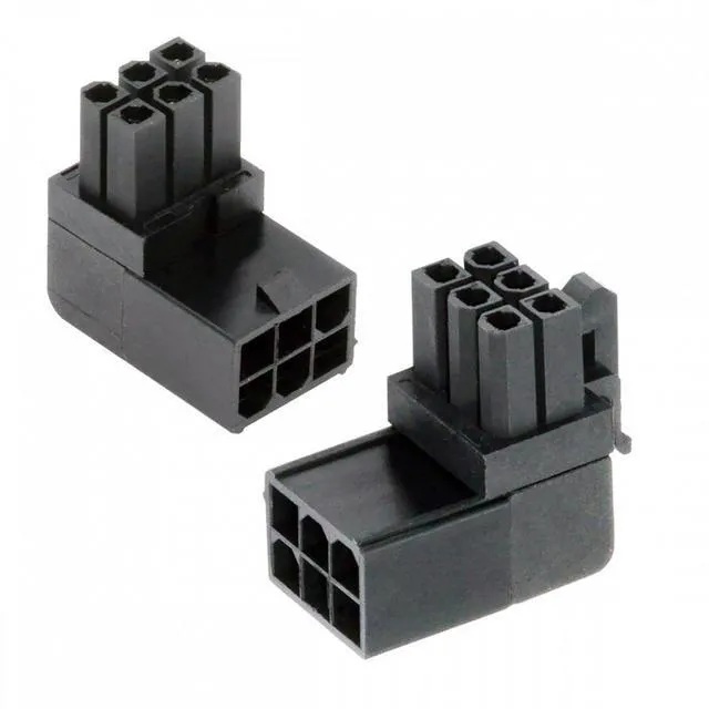 Alt view image 2 of 7 - WRIARICH 2pcs/lot ATX 6Pin Male to Female 90 Degree Up Down Angled Power Header Adapter for GPU Graphics Card