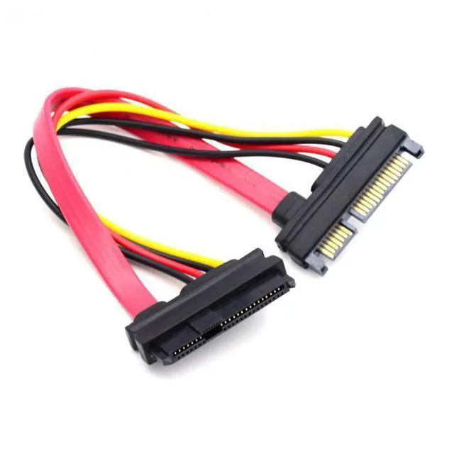 Alt view image 2 of 7 - WRIARICH SFF-8482 SAS 29Pin to 22Pin SATA Hard Disk Drive Raid Extension Cable with Data Power Port