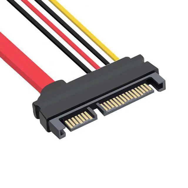 Alt view image 7 of 7 - WRIARICH SFF-8482 SAS 29Pin to 22Pin SATA Hard Disk Drive Raid Extension Cable with Data Power Port