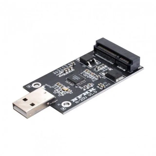 Alt view image 3 of 7 - WRIARICH Mini PCI-E mSATA to USB 2.0 External SSD PCBA Conveter Adapter Pen Driver Card without Case