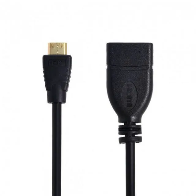 Alt view image 7 of 7 - WRIARICH HD-059 Type C MINI HDMI Male to HDMI Female Extension for DV MP4 Camera DC DV