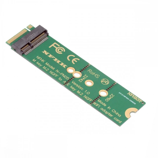 Main image of WRIARICH NGFF Key-E WiFi Riser Card Wireless to M.2 NGFF Key-M NVME SSD Adapter Compatible with Wifi6 WIFI7 Networking Card
