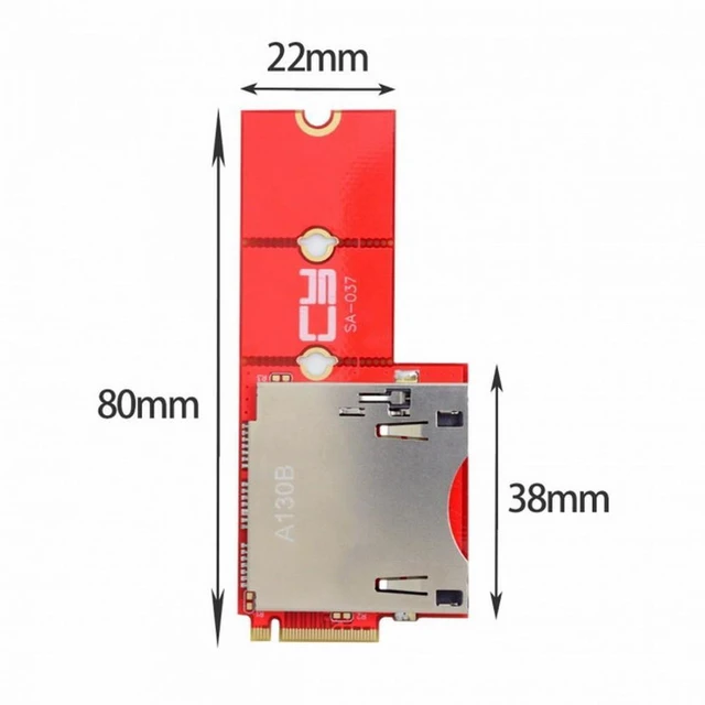 Alt view image 5 of 7 - WRIARICH NGFF M.2 NVMe Mainboard to CF Express Extension Adapter M2 M-key for CFE Type-B Support R5 Z6 Z7 Memory Card