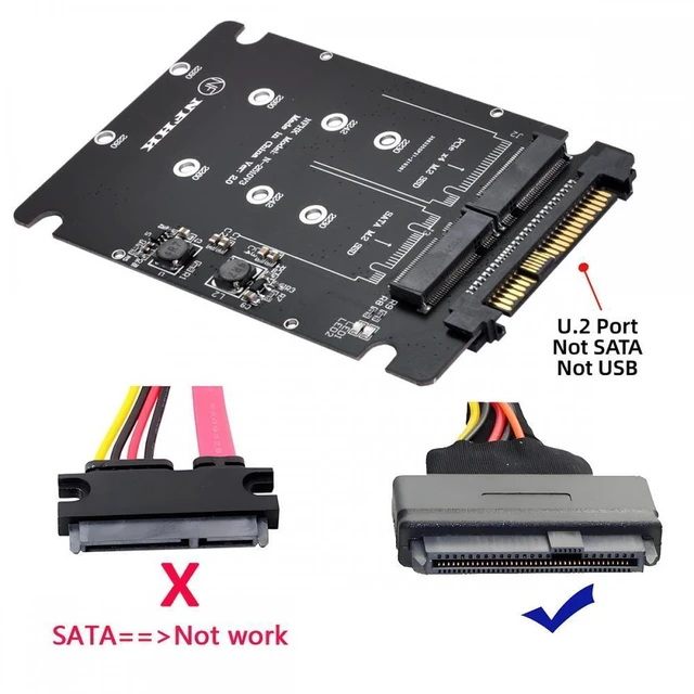 Alt view image 6 of 7 - WRIARICH SFF-8639 NVME U.2 to Combo NGFF M.2 M-key SATA PCIe SSD Adapter for Mainboard Compatible with SSD 750 p3600 p3700