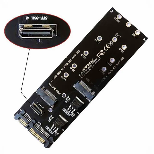 Main image of WRIARICH Oculink SFF-8612 8611 to U.2 Kit M-Key to NVME PCIe SSD and NGFF to SATA Adapter for Mainboard