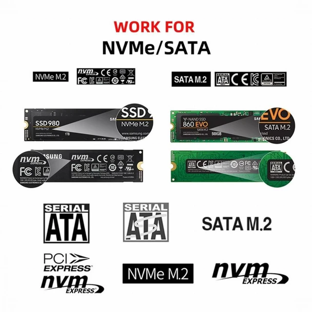 Alt view image 5 of 7 - WRIARICH Oculink SFF-8612 8611 to U.2 Kit M-Key to NVME PCIe SSD and NGFF to SATA Adapter for Mainboard