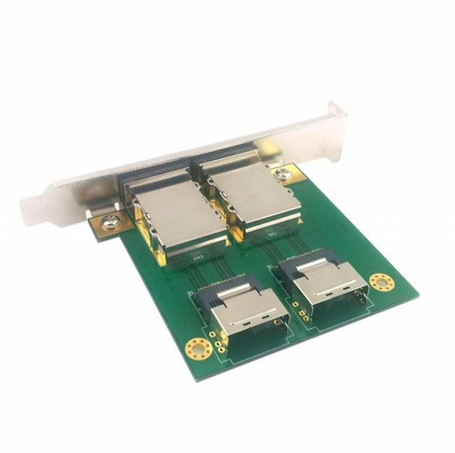 Alt view image 2 of 7 - WRIARICH Dual Ports Mini SAS SFF-8088 To SAS 36Pin SFF-8087 PCBA Female Adapter With PCI Bracket