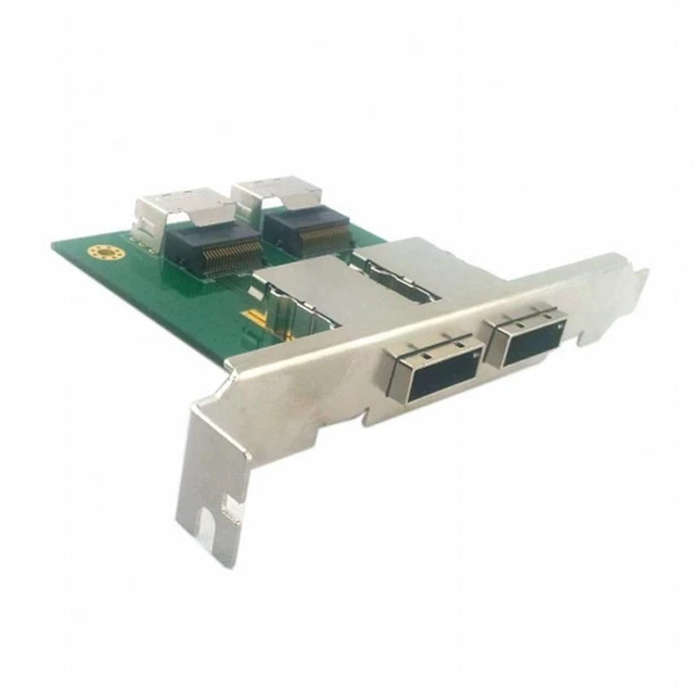 Alt view image 3 of 7 - WRIARICH Dual Ports Mini SAS SFF-8088 To SAS 36Pin SFF-8087 PCBA Female Adapter With PCI Bracket