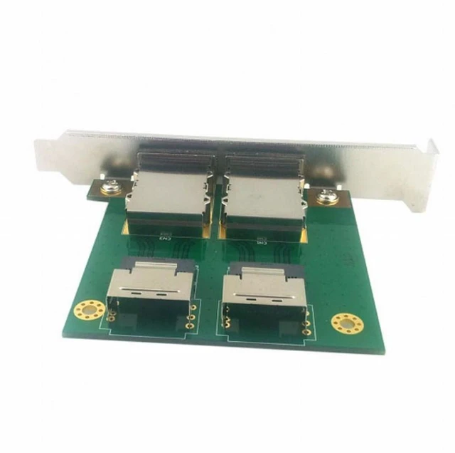 Alt view image 4 of 7 - WRIARICH Dual Ports Mini SAS SFF-8088 To SAS 36Pin SFF-8087 PCBA Female Adapter With PCI Bracket