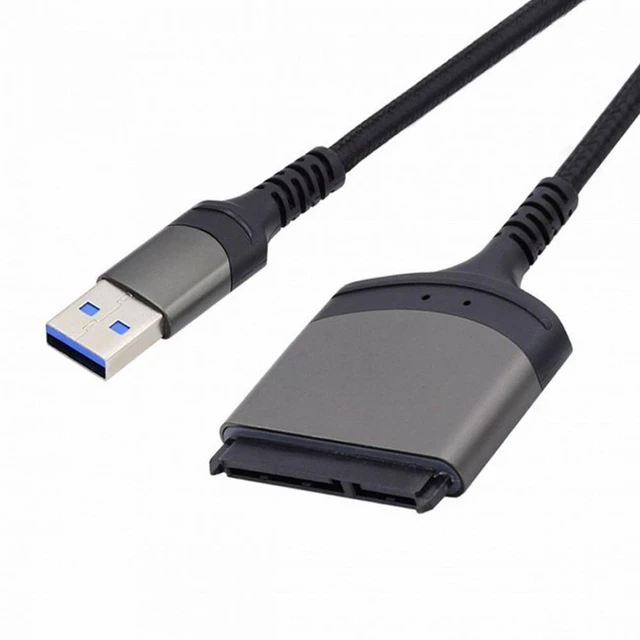 Alt view image 2 of 6 - WRIARICH 5Gbps USB 3.0 Type-A to SATA 22 Pin Adapter Cable for 2.5" Hard Disk Driver SSD