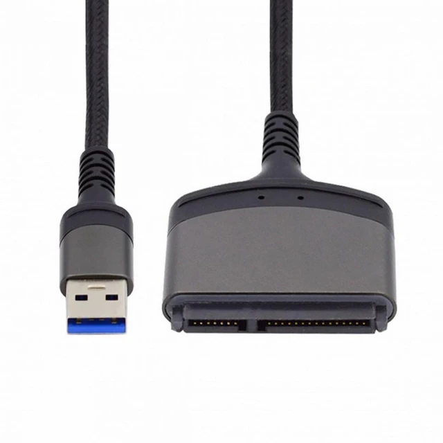 Alt view image 3 of 6 - WRIARICH 5Gbps USB 3.0 Type-A to SATA 22 Pin Adapter Cable for 2.5" Hard Disk Driver SSD