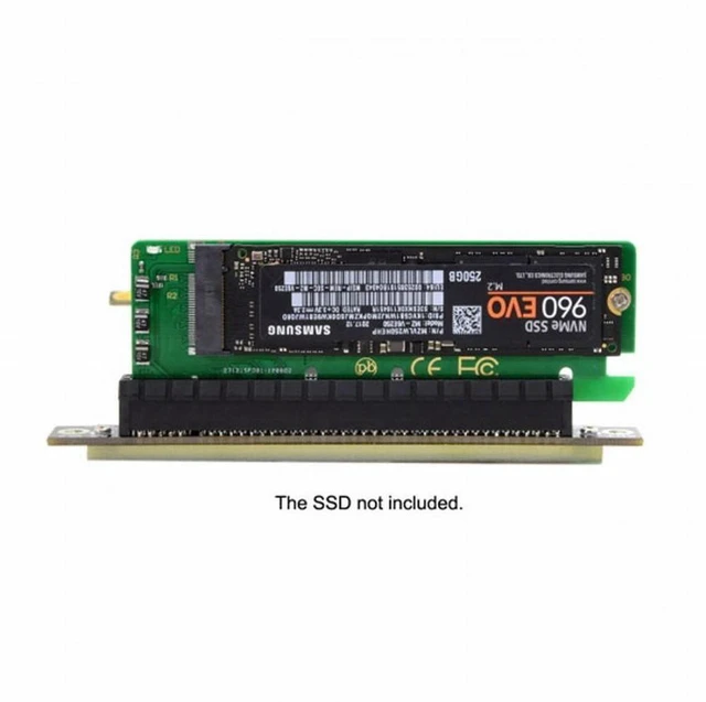 Alt view image 5 of 7 - WRIARICH NGFF M-key NVME AHCI SSD to PCI-E 3.0 16x x4 Adapter for XP941 SM951 PM951 A110 m6e 960 EVO SSD