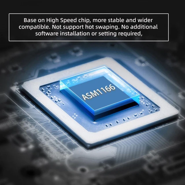 Alt view image 5 of 7 - WRIARICH NGFF NVME M-Key PCI Express to SATA 3.0 6Gbps 6 Ports Adapter Converter Hard Drive Extension Card 2280