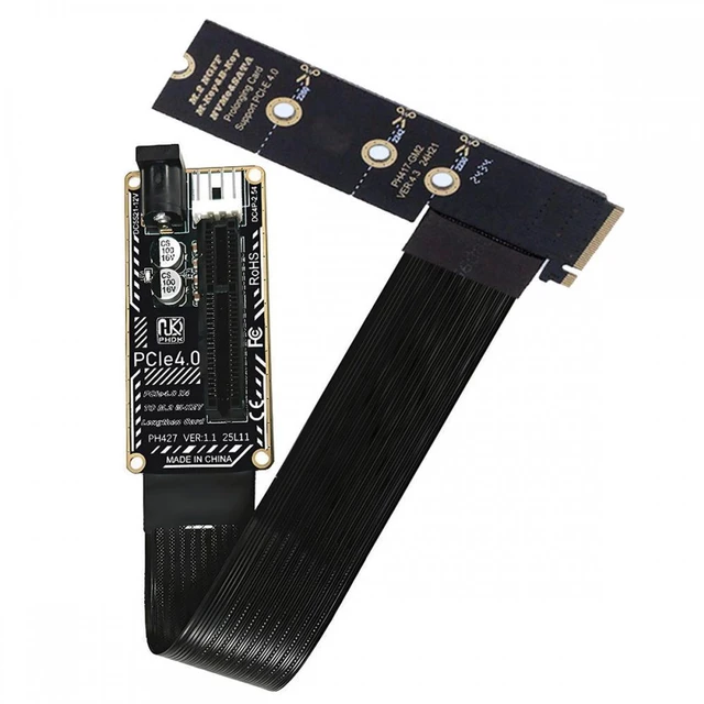 Main image of WRIARICH M.2 NGFF NVMe M-Key Right Angled Type 90 Degree to PCI-E X1 X4 X8 X16 Cable Graphics Card Extension Adapter PCI-Express for M2 2260 2280