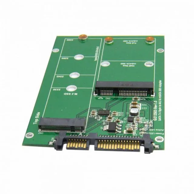 Alt view image 2 of 7 - WRIARICH 2 in 1 Combo Mini PCI- E 2 Lane M.2 NGFF mSATA SSD to SATA 3.0 III Adapter Converter PCBA