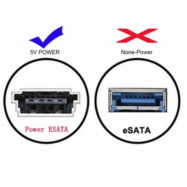 Alt view image 5 of 6 - WRIARICH Type-C USB-C to Power Over eSATA DC5V Adapter USB3.0 to HDD/SSD/ODD eSATAp Converter