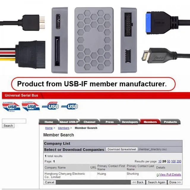 Alt view image 4 of 7 - WRIARICH Type-E USB 3.1 Front or 19/20Pin Header or Micro-USB3.0 to USB 3.0 19/20Pin and Type-E Socket Dual Ports Female PCBA Type Adapter Splitter HUB 5Gbps