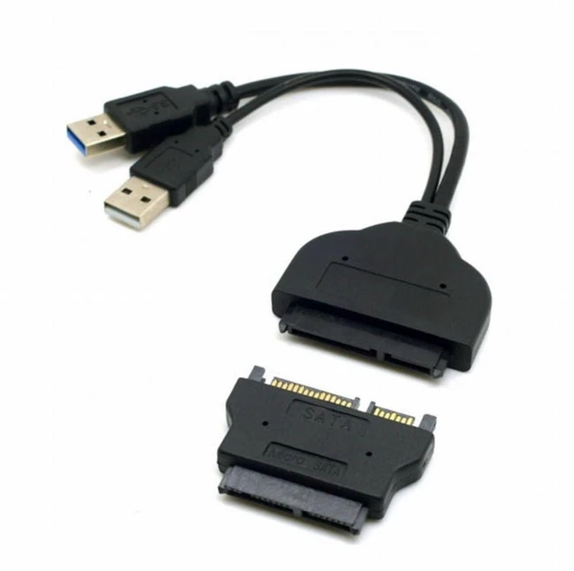 Alt view image 4 of 6 - WRIARICH 1set USB 3.0 to SATA 22Pin SATA to 16Pin Micro SATA Adapter for 1.8" 2.5" Hard Disk Driver With Extral USB Power Cable