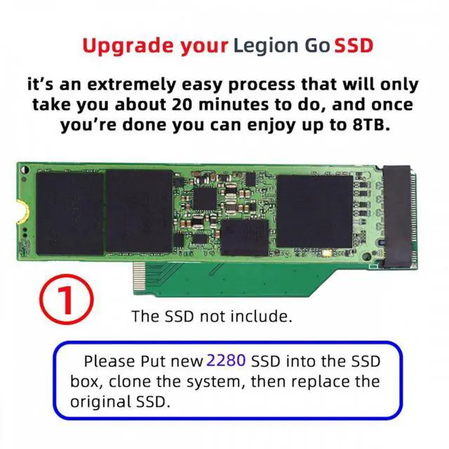 Alt view image 5 of 7 - WRIARICH NGFF NVME M-Key 22x42mm to 22x80mm Male to Female Extension SSD Adapter Compatible with Legion Go Game Boy