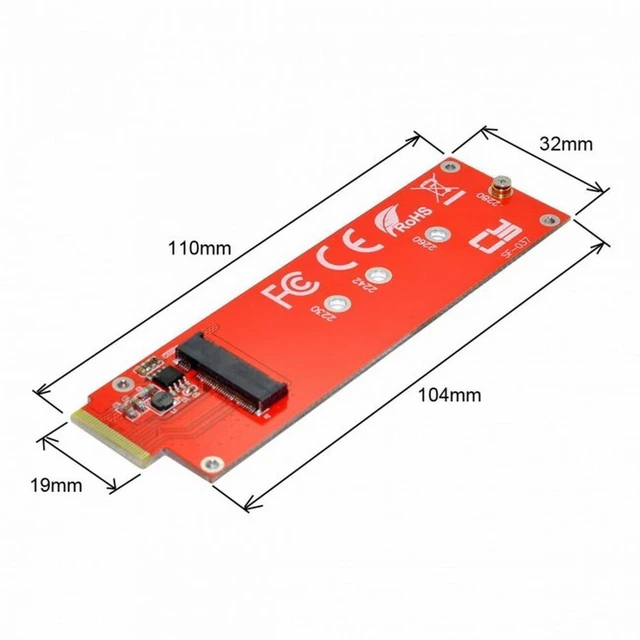 Alt view image 3 of 7 - WRIARICH NVMe NGFF M-key 4X Host Adapter to Ruler 1U GEN-Z EDSFF Short SSD E1.S Carrier Adapter