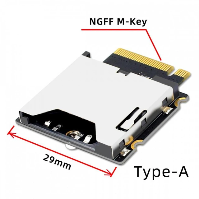 Alt view image 3 of 6 - WRIARICH NGFF M.2 NVMe Host to CFExpress CFA Extension Adapter M2 M-key for CFE Type-A Support Camera Memory Card