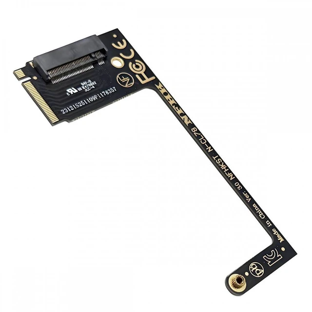 Main image of WRIARICH 2230 NVME M-Key 22x30mm to 22x80mm Angled Extension 2280 SSD Upgrade Adapter Compatible with CLAW8 AI+ CLAW7 Gaming Computer