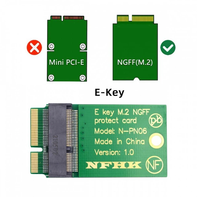 Alt view image 2 of 6 - WRIARICH NGFF E-Key A+E Key 22x30mm to 22x42mm Male to Female Extension Adapter for Wireless Card