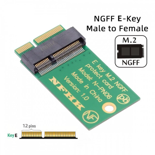 Alt view image 3 of 6 - WRIARICH NGFF E-Key A+E Key 22x30mm to 22x42mm Male to Female Extension Adapter for Wireless Card