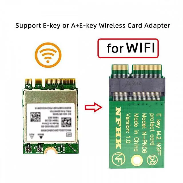 Alt view image 4 of 6 - WRIARICH NGFF E-Key A+E Key 22x30mm to 22x42mm Male to Female Extension Adapter for Wireless Card